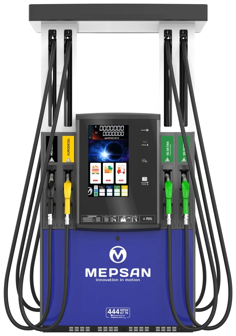 Beyaz fonda Mepsan Smartline HX Pro dispenserinin tam önden görünümü